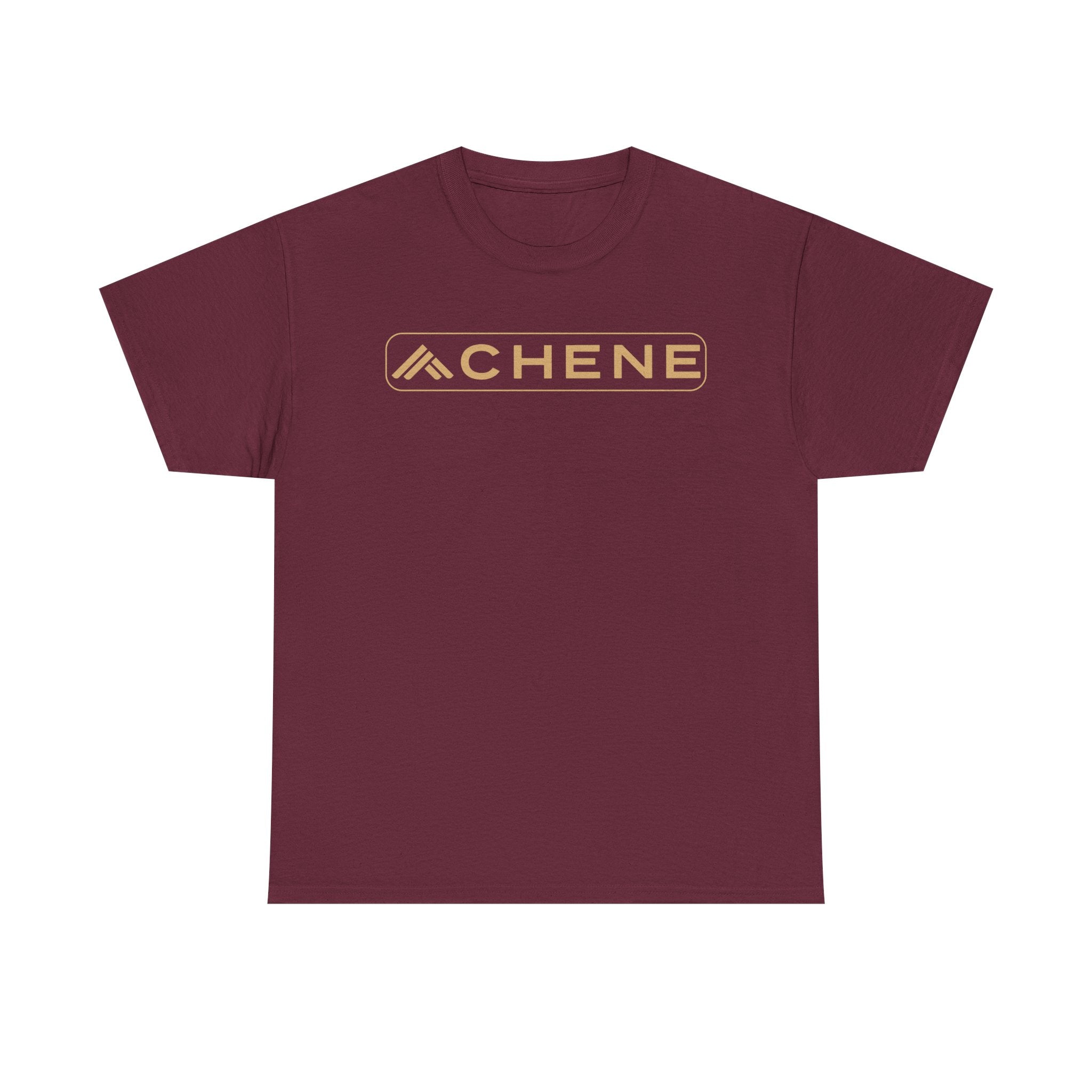 T-Shirt — Minimal ‘CHENE’ Logo Tee (Modern Gold Branding)