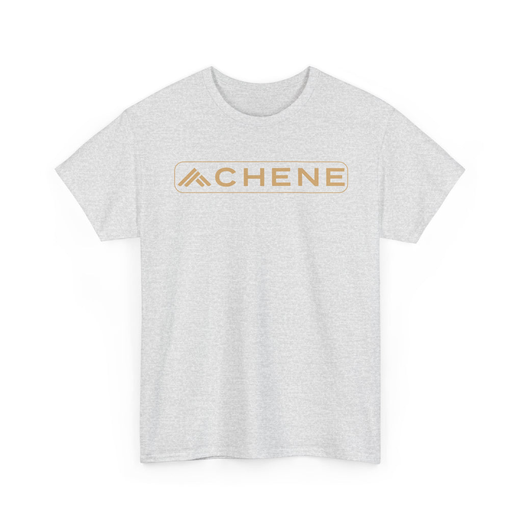 T-Shirt — Minimal ‘CHENE’ Logo Tee (Modern Gold Branding)