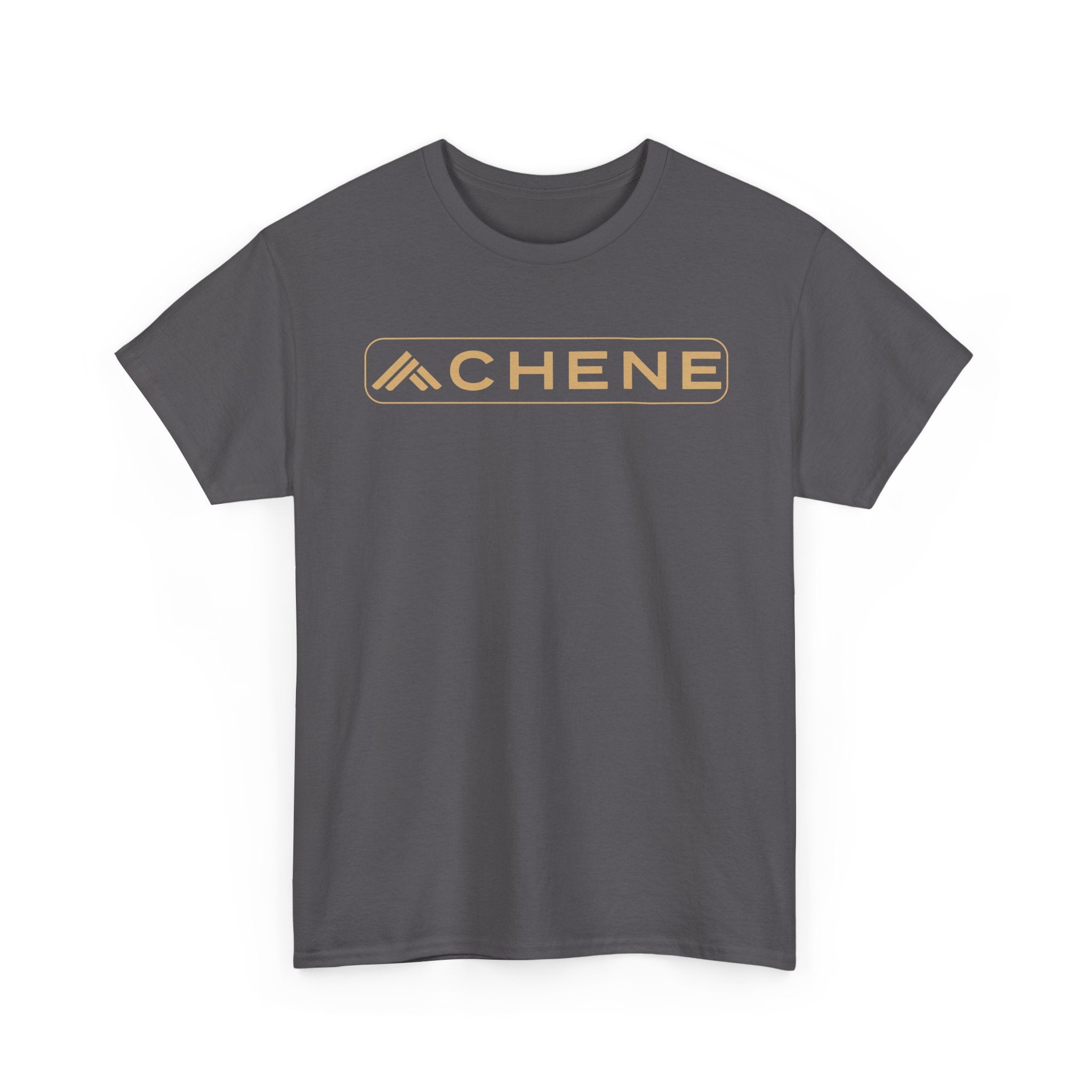 T-Shirt — Minimal ‘CHENE’ Logo Tee (Modern Gold Branding)