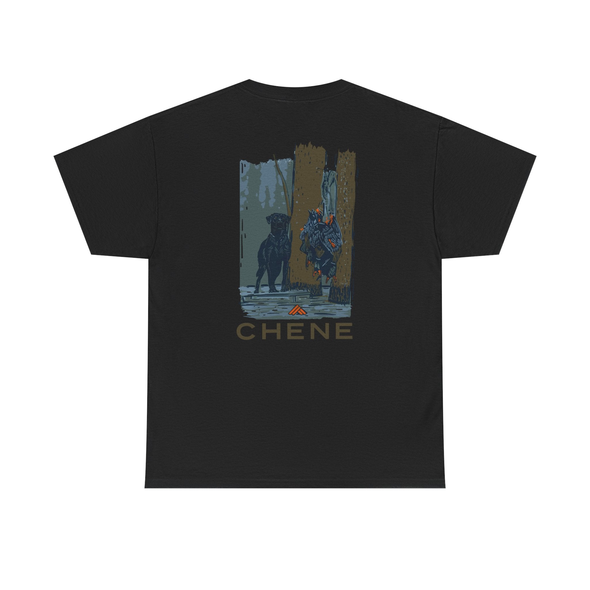 T-Shirt — 'Chene' Forest Illustration Tee (Dog Silhouette)