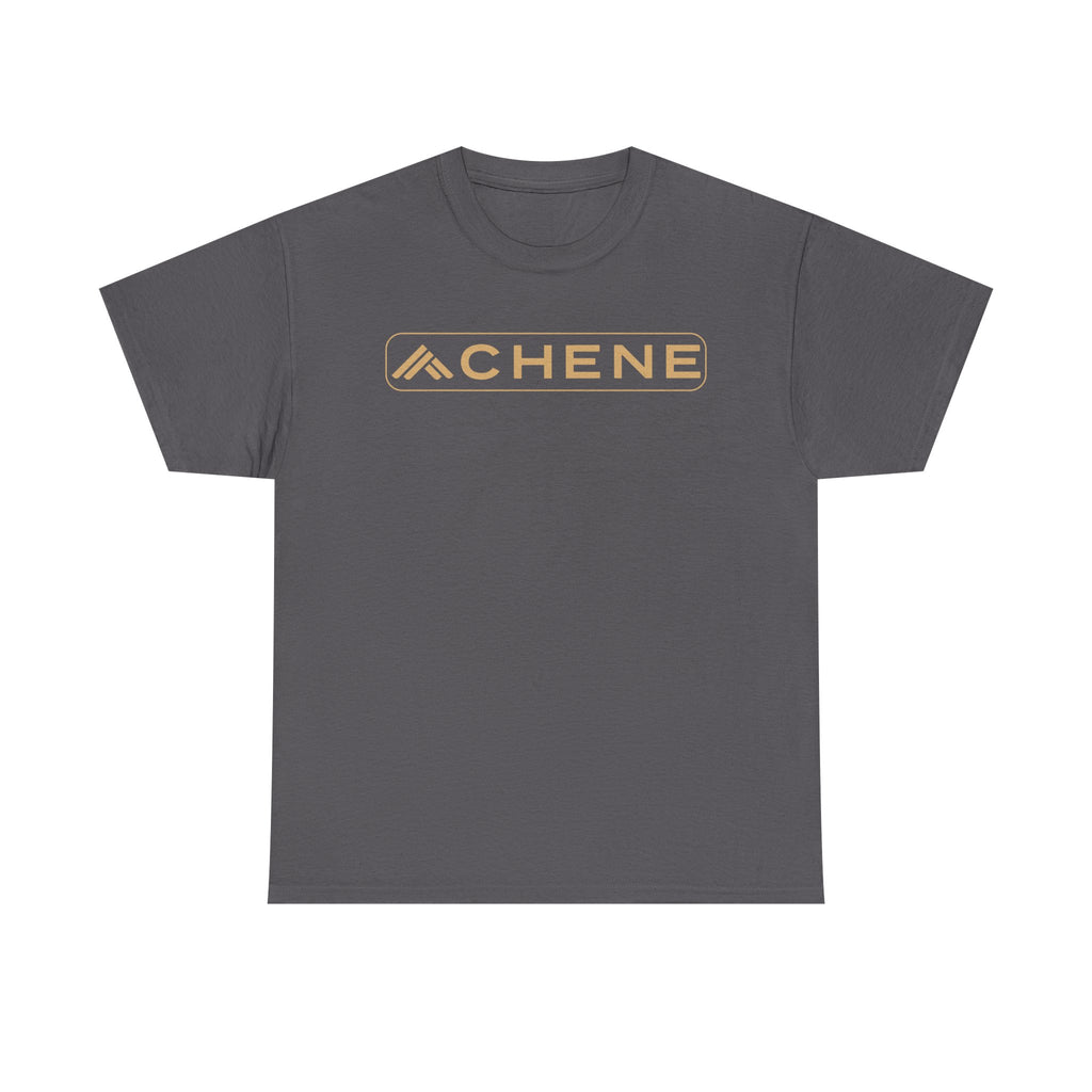 T-Shirt — Minimal ‘CHENE’ Logo Tee (Modern Gold Branding)