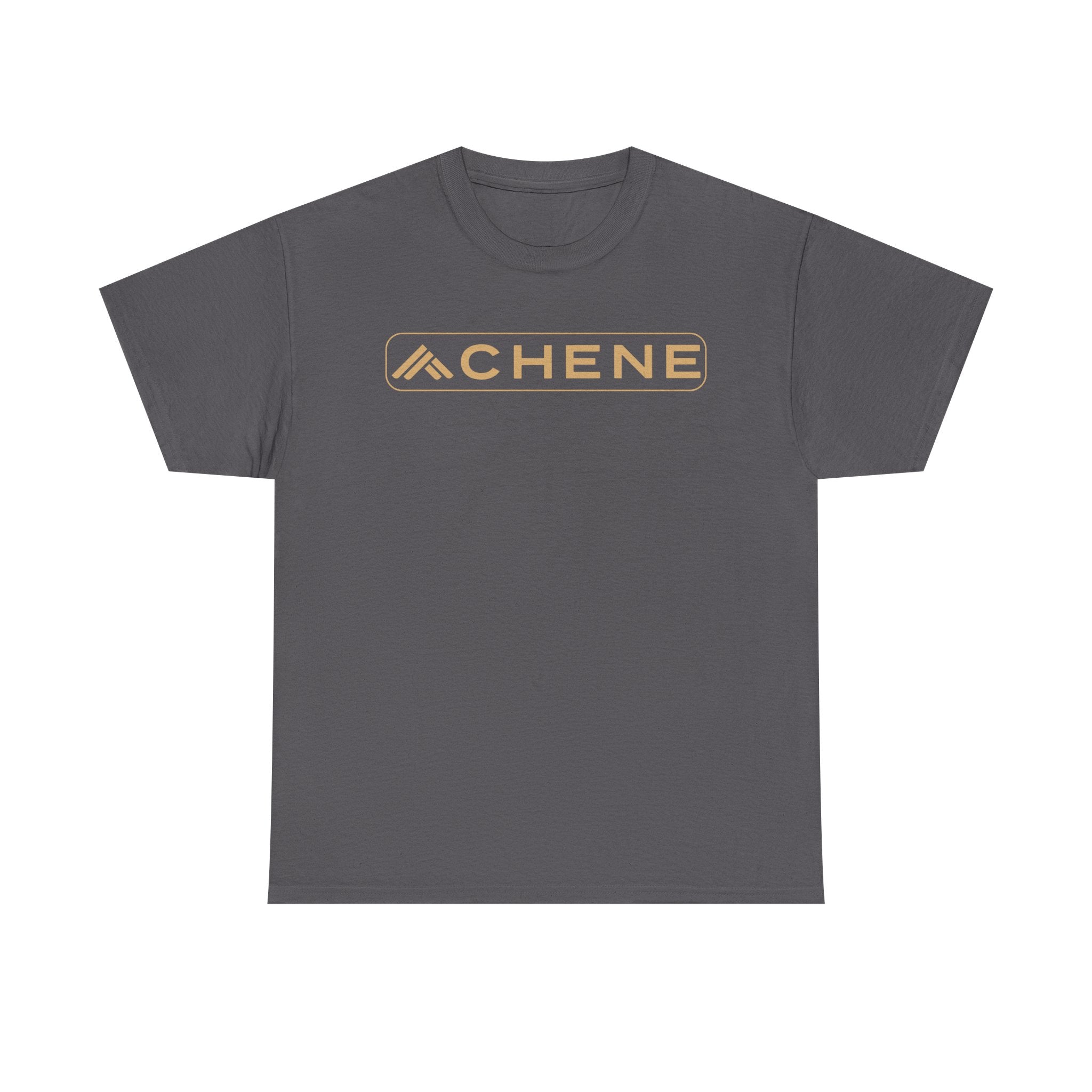 T-Shirt — Minimal ‘CHENE’ Logo Tee (Modern Gold Branding)