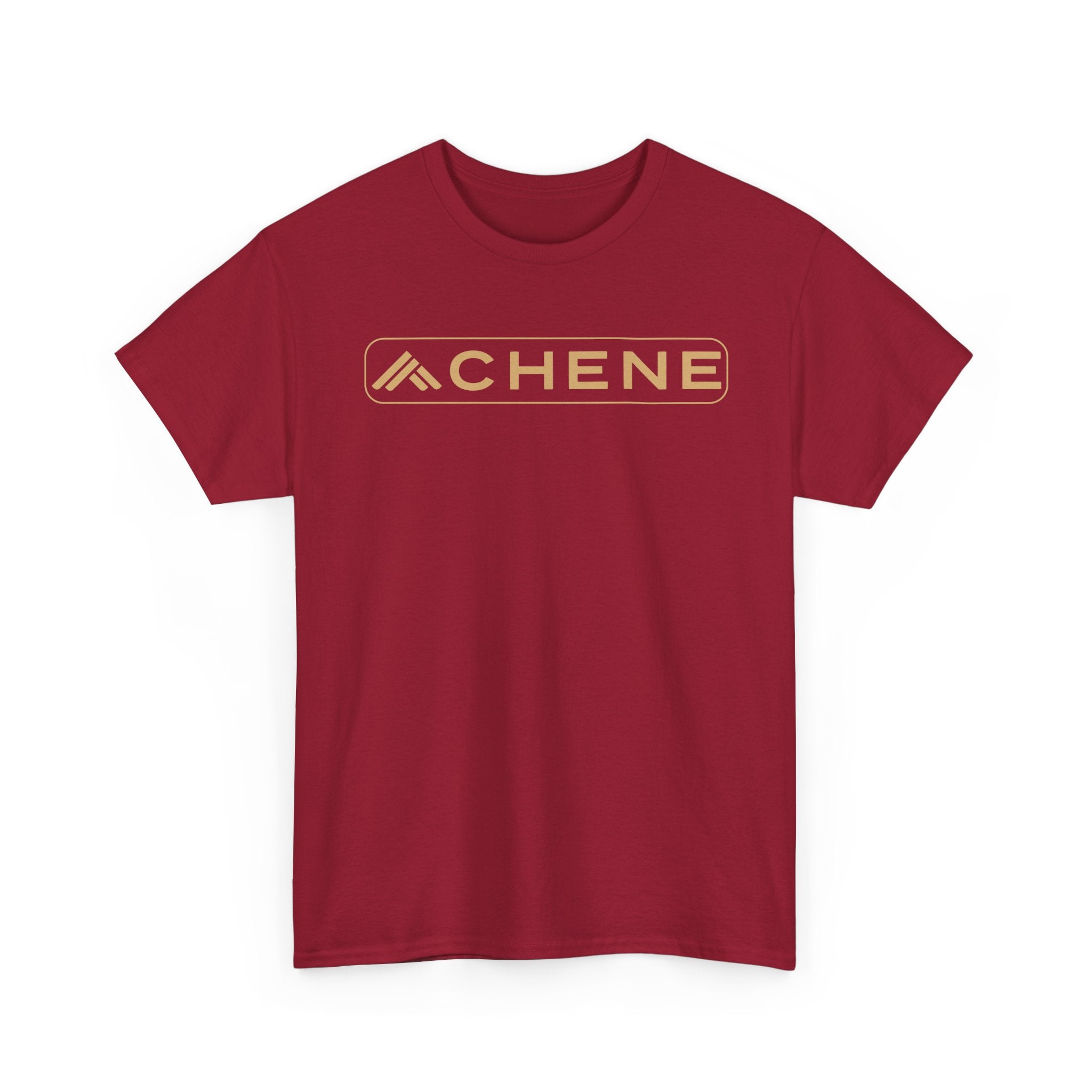 T-Shirt — Minimal ‘CHENE’ Logo Tee (Modern Gold Branding)