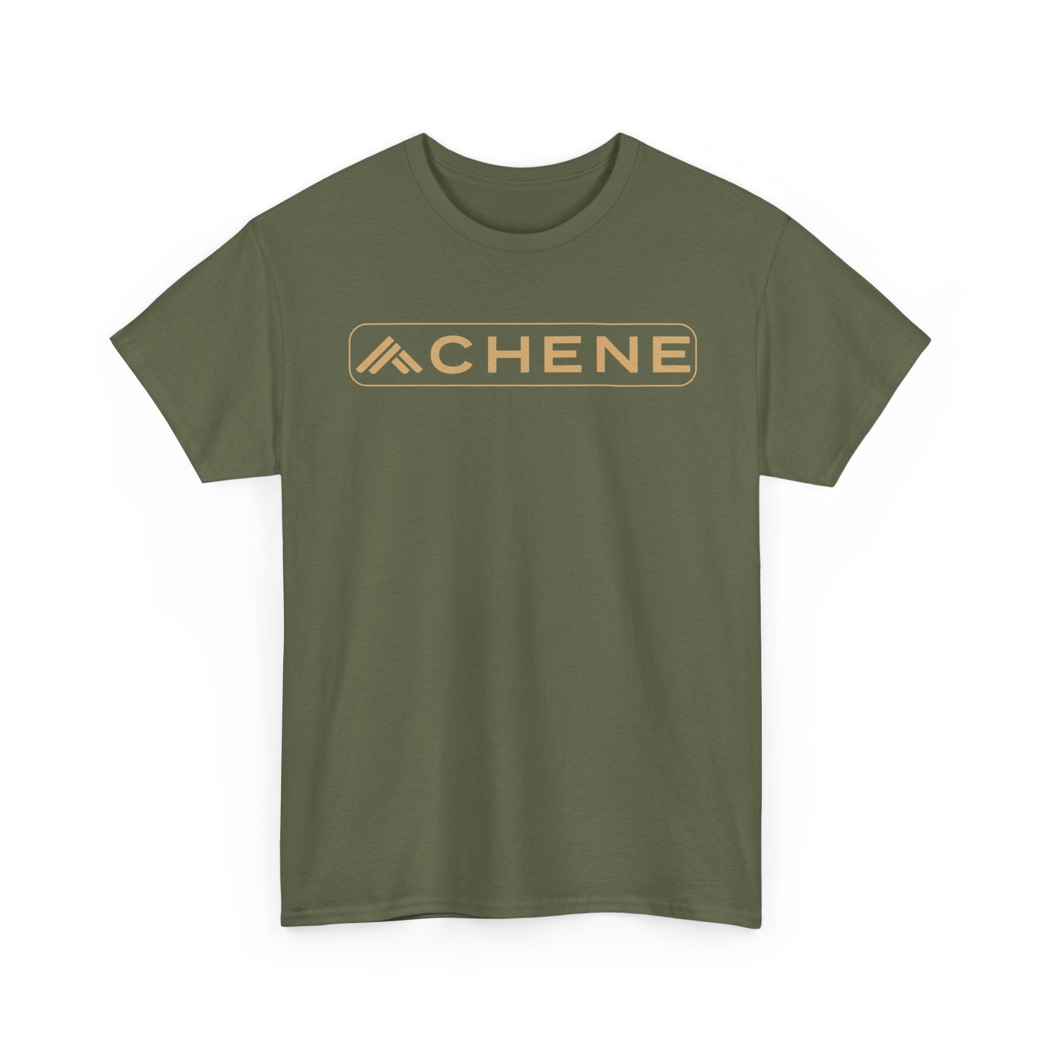 T-Shirt — Minimal ‘CHENE’ Logo Tee (Modern Gold Branding)
