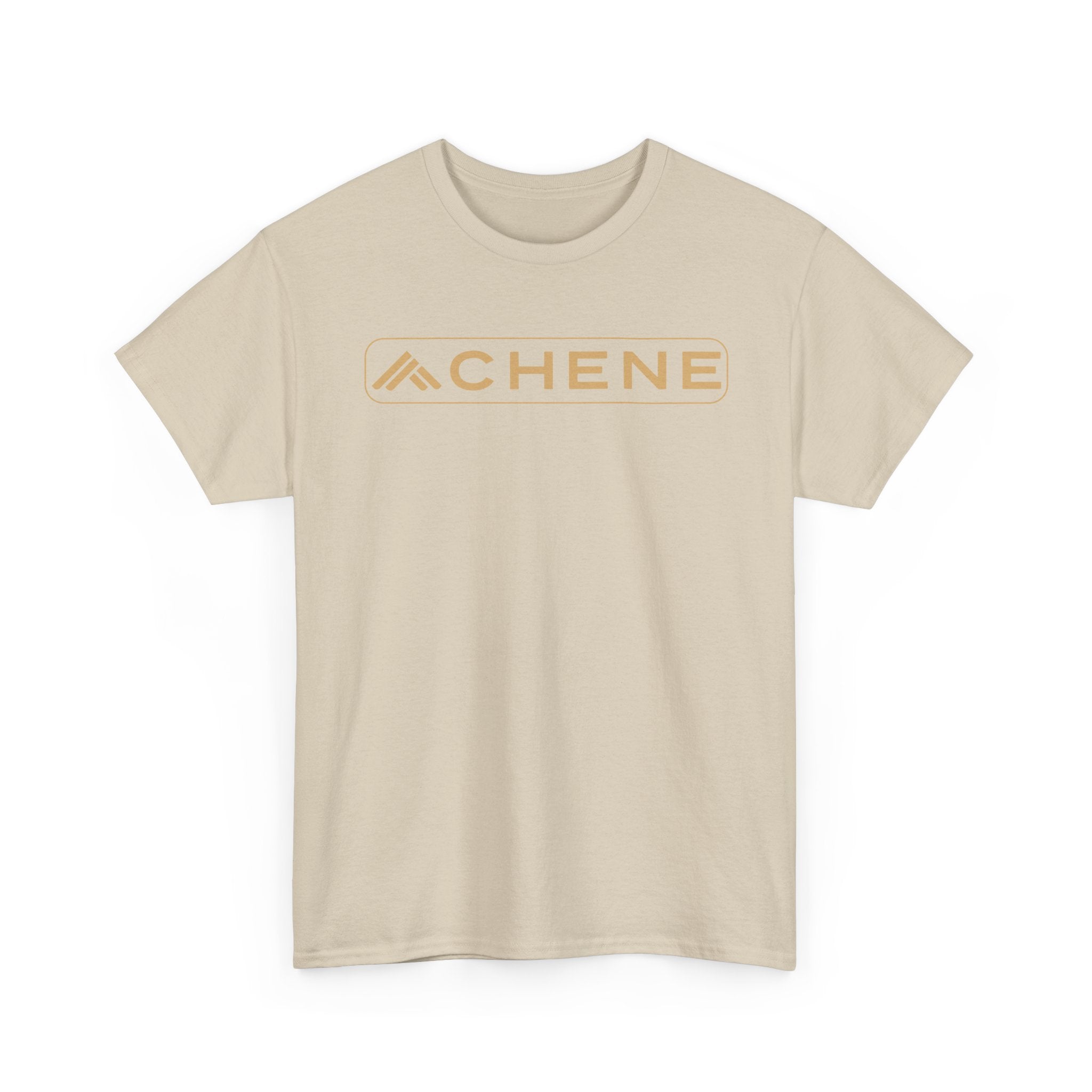 T-Shirt — Minimal ‘CHENE’ Logo Tee (Modern Gold Branding)