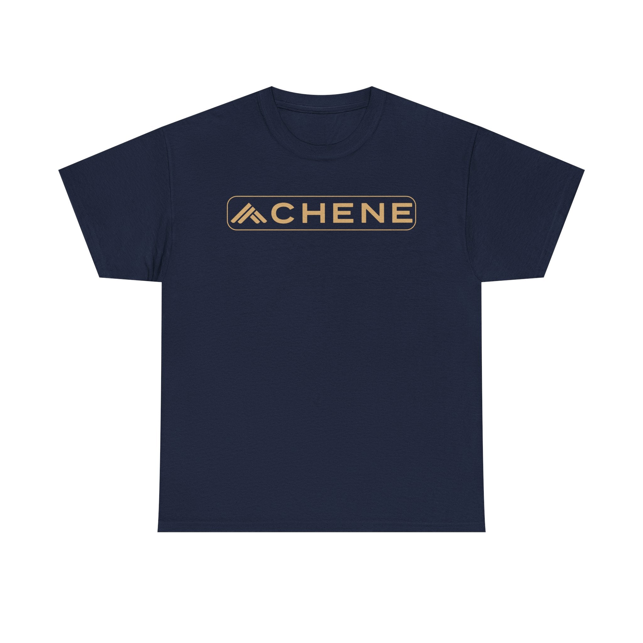 T-Shirt — Minimal ‘CHENE’ Logo Tee (Modern Gold Branding)