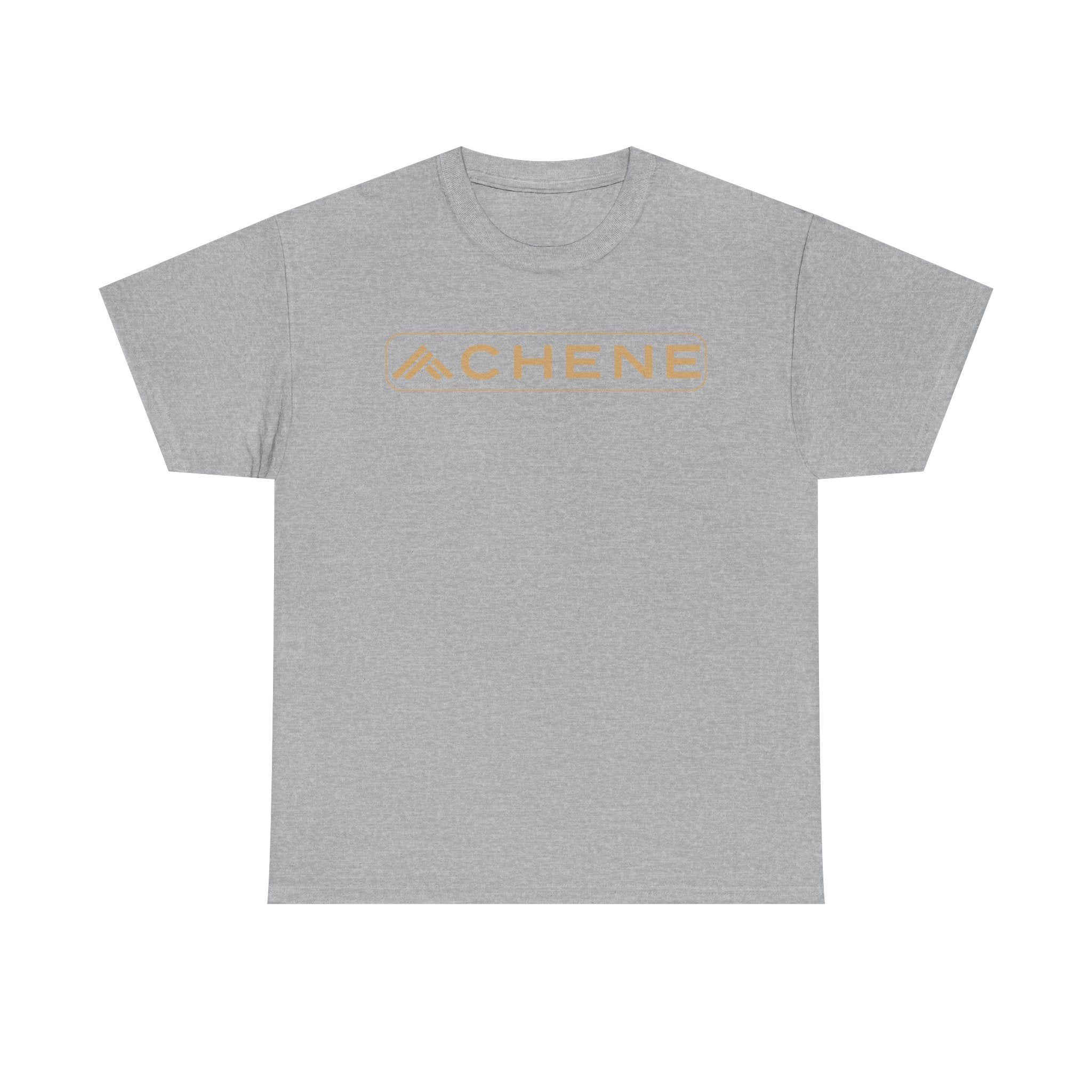 T-Shirt — Minimal ‘CHENE’ Logo Tee (Modern Gold Branding)