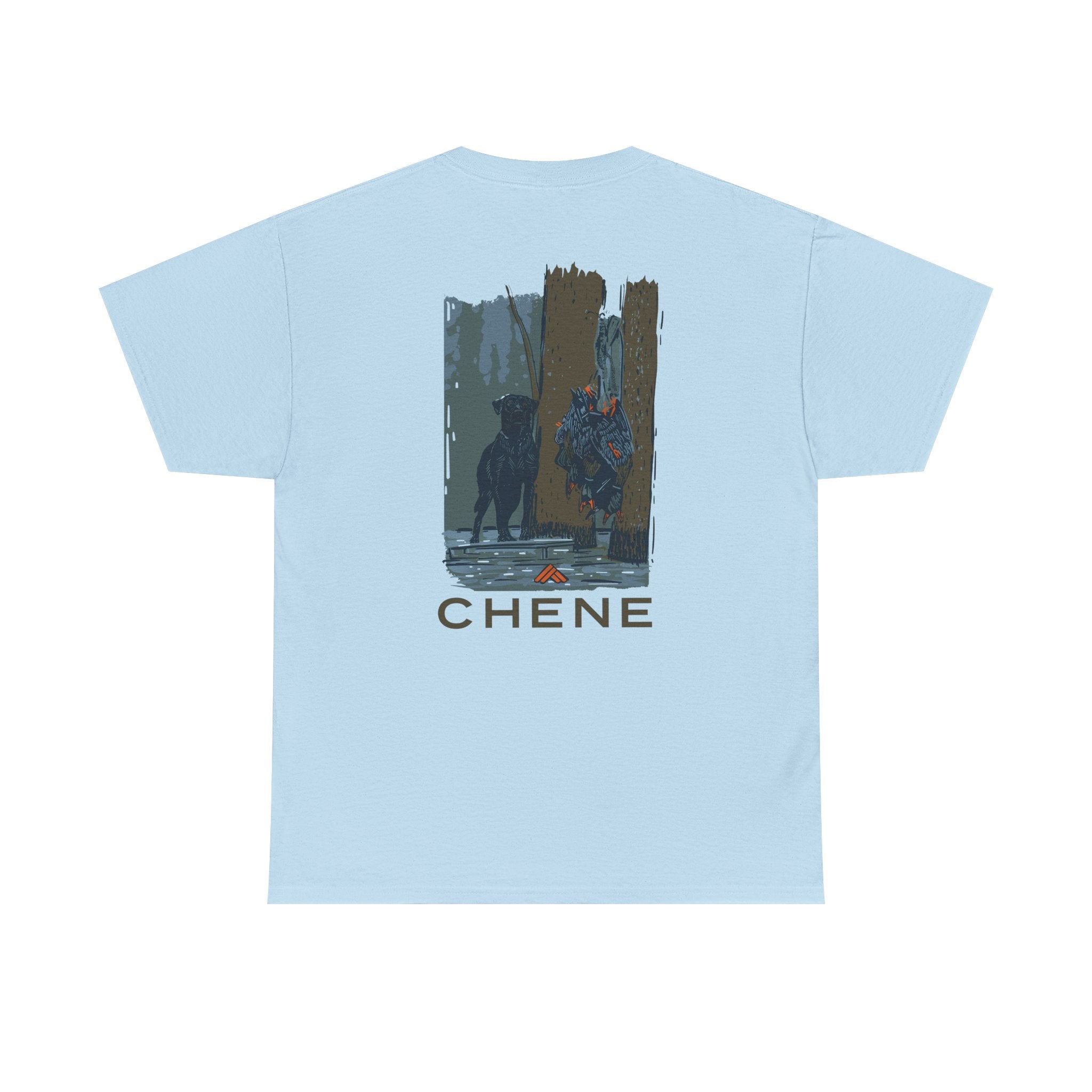 T-Shirt — 'Chene' Forest Illustration Tee (Dog Silhouette)