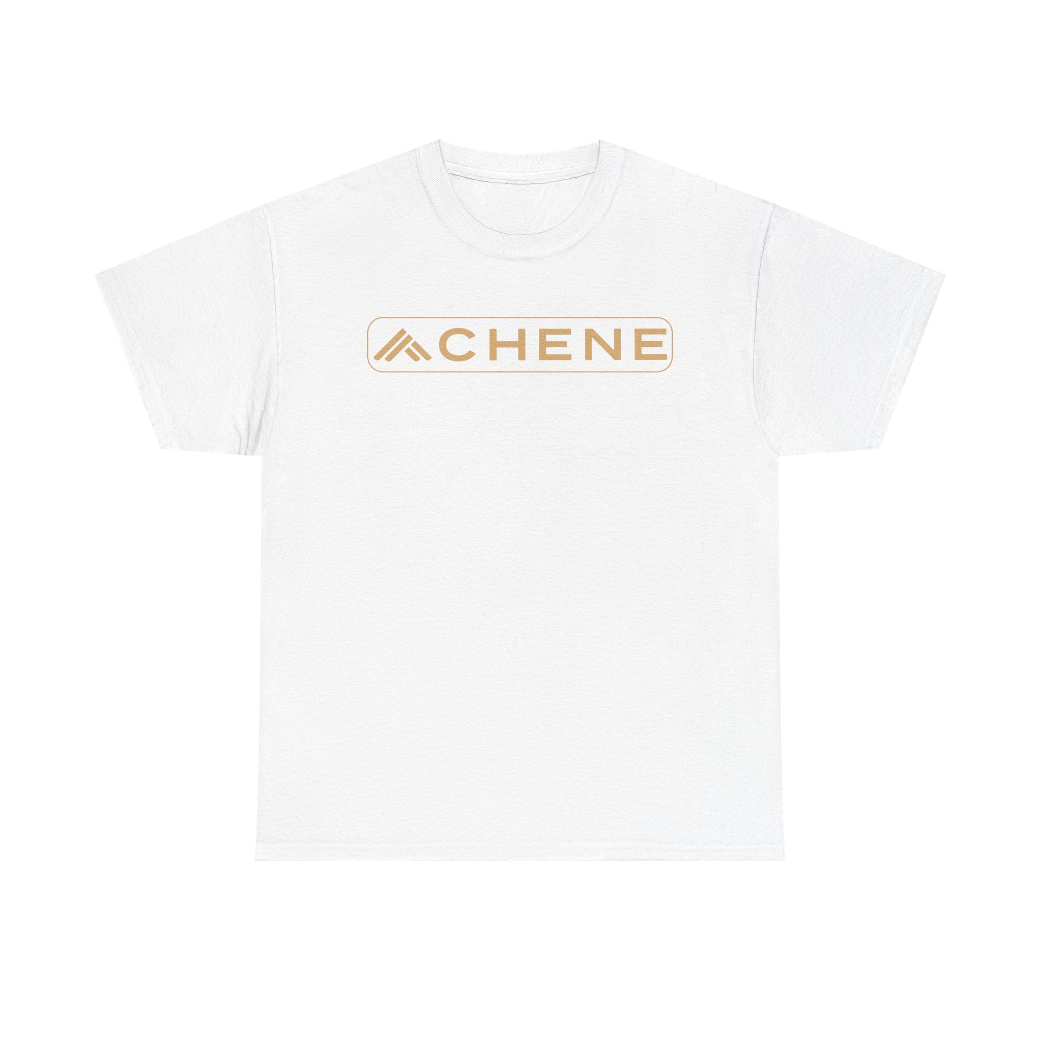 T-Shirt — Minimal ‘CHENE’ Logo Tee (Modern Gold Branding)