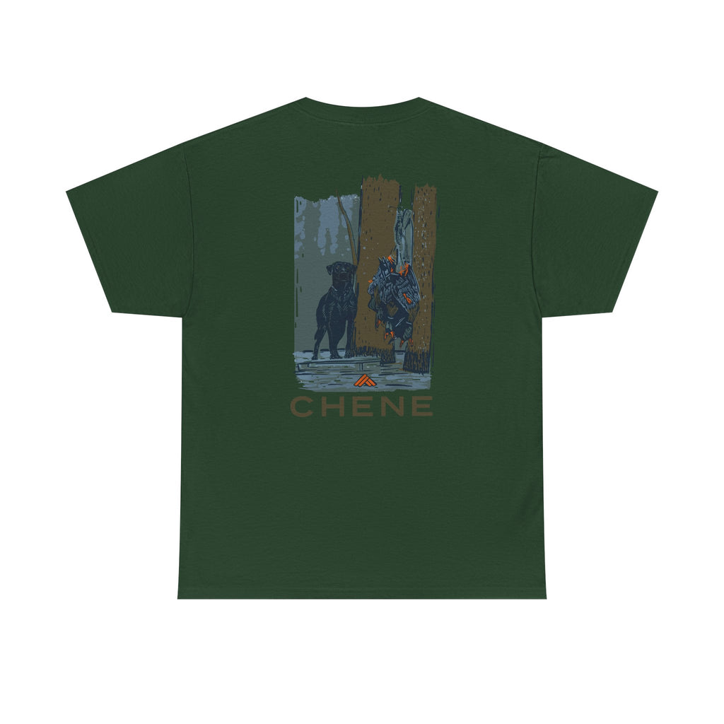 T-Shirt — 'Chene' Forest Illustration Tee (Dog Silhouette)