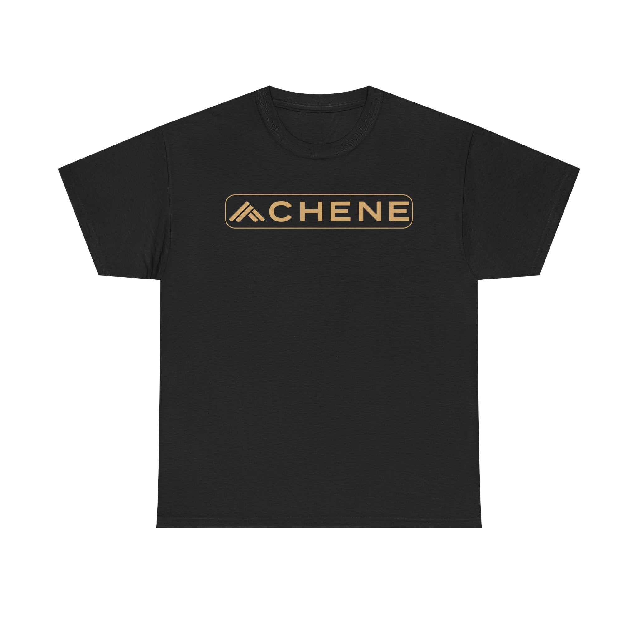 T-Shirt — Minimal ‘CHENE’ Logo Tee (Modern Gold Branding)