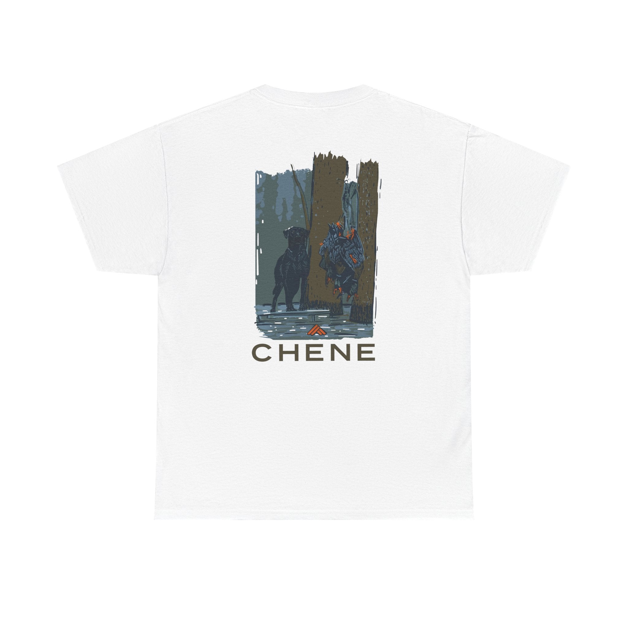 T-Shirt — 'Chene' Forest Illustration Tee (Dog Silhouette)