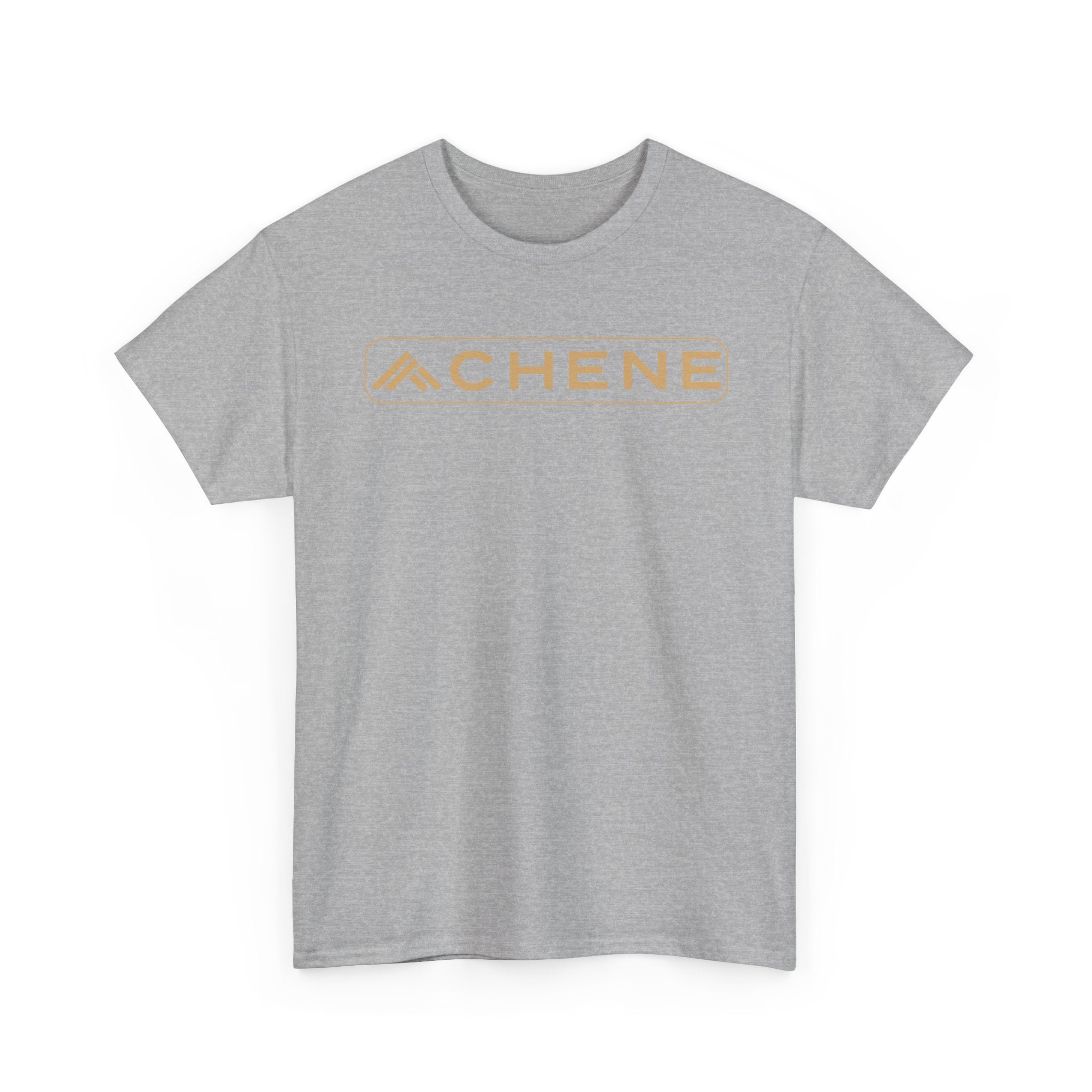 T-Shirt — Minimal ‘CHENE’ Logo Tee (Modern Gold Branding)