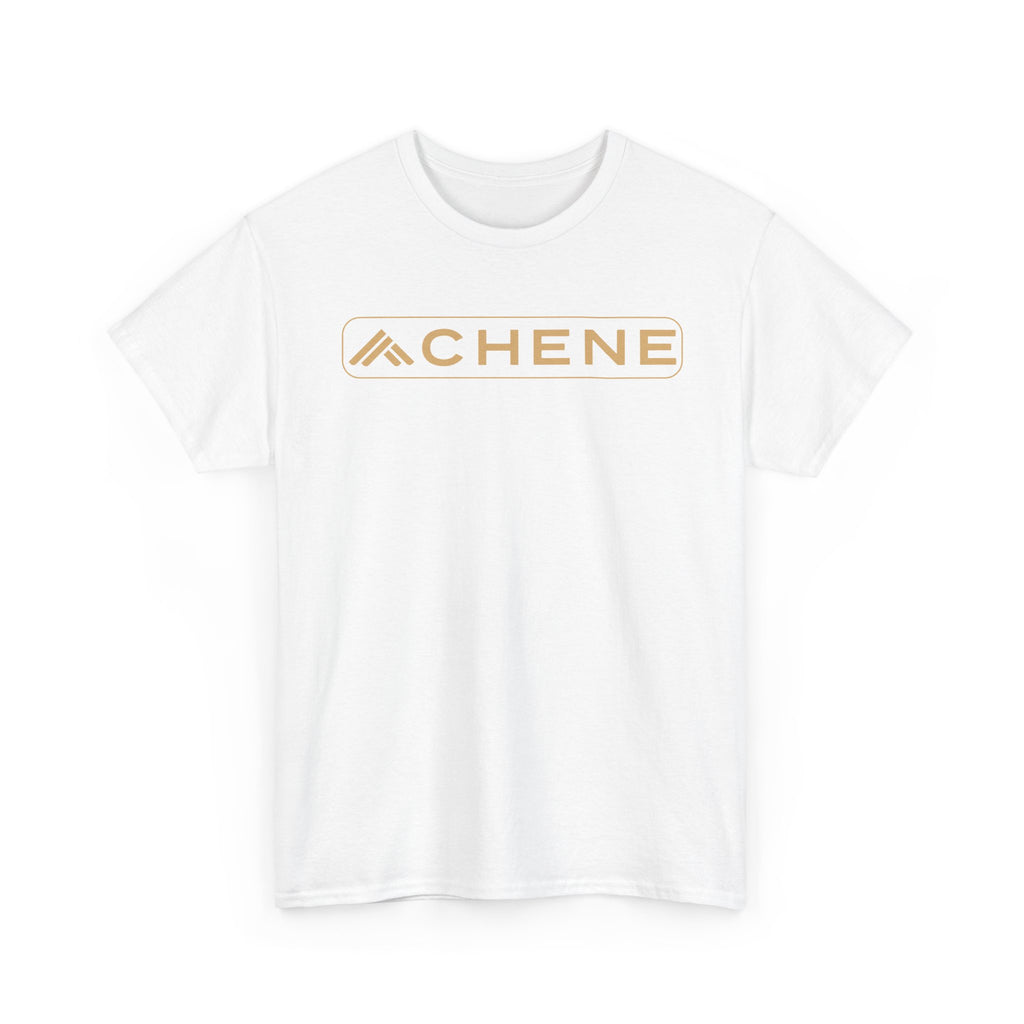 T-Shirt — Minimal ‘CHENE’ Logo Tee (Modern Gold Branding)