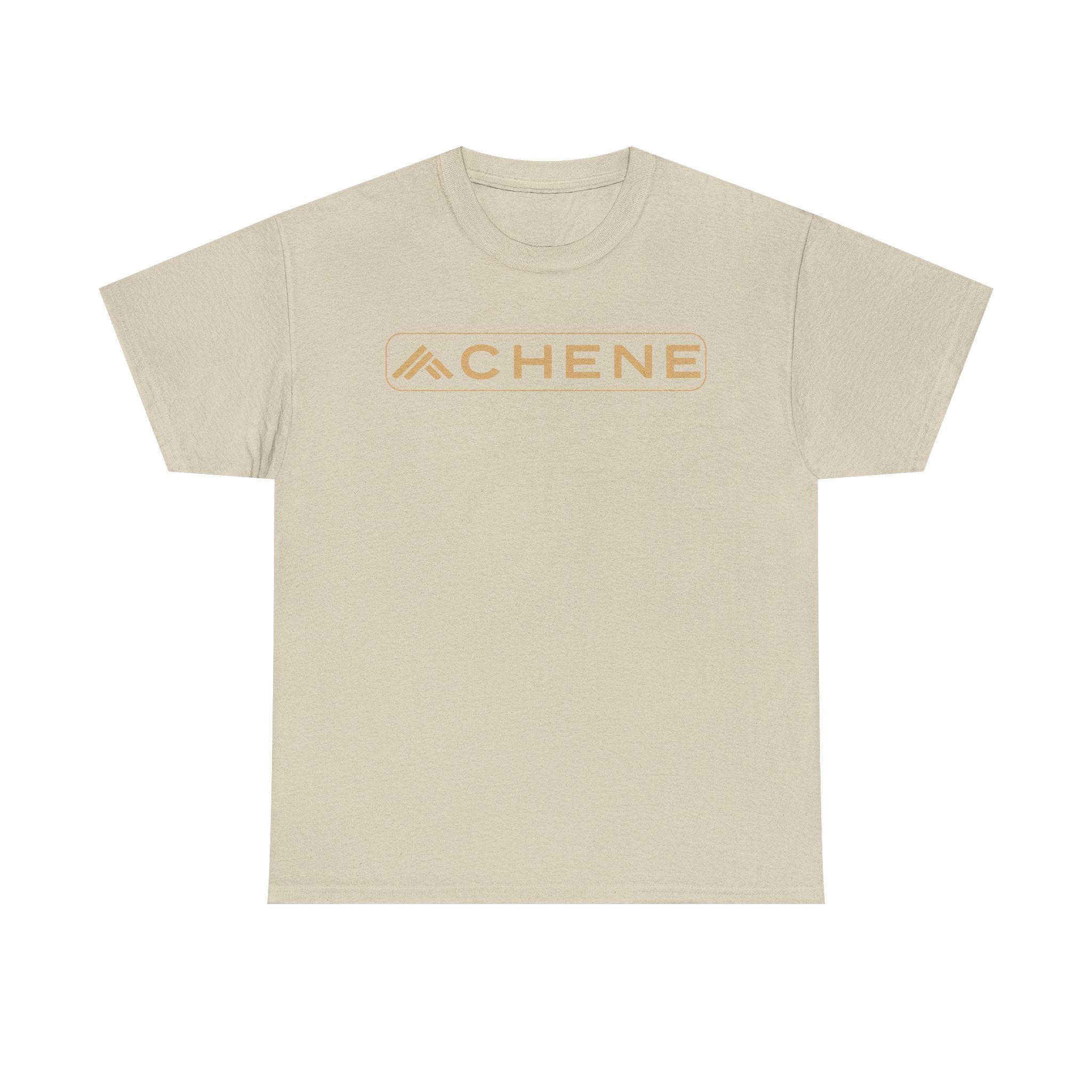 T-Shirt — Minimal ‘CHENE’ Logo Tee (Modern Gold Branding)
