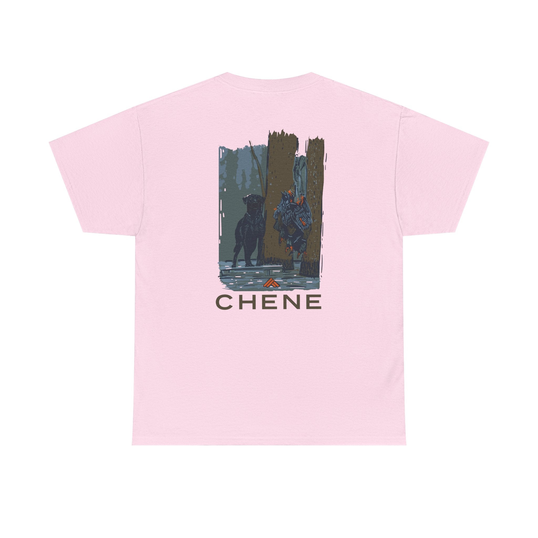 T-Shirt — 'Chene' Forest Illustration Tee (Dog Silhouette)