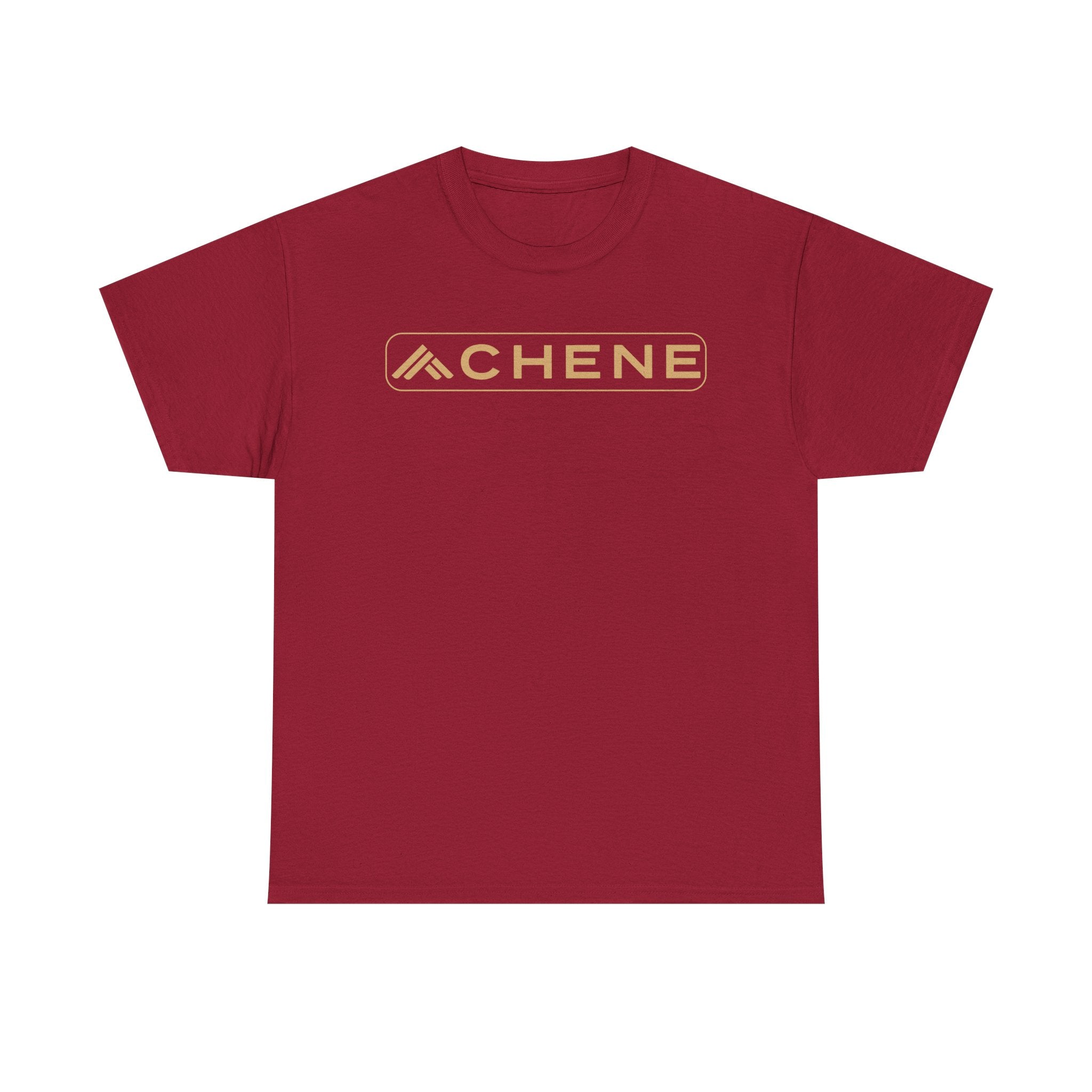 T-Shirt — Minimal ‘CHENE’ Logo Tee (Modern Gold Branding)