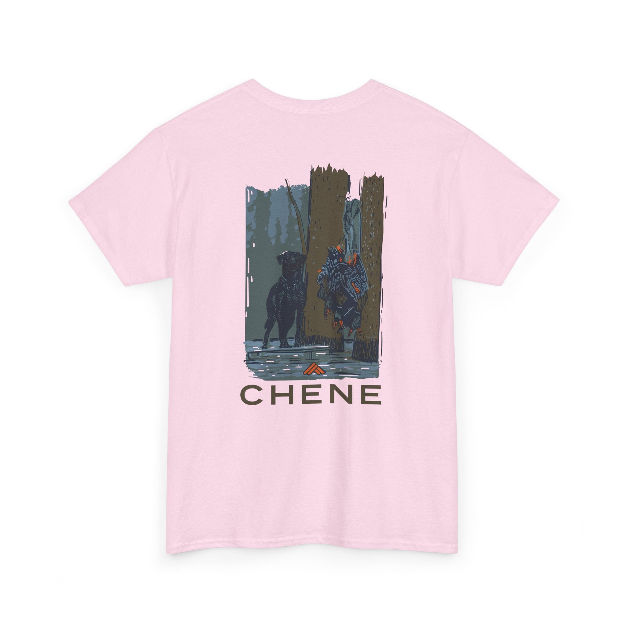 T-Shirt — 'Chene' Forest Illustration Tee (Dog Silhouette)
