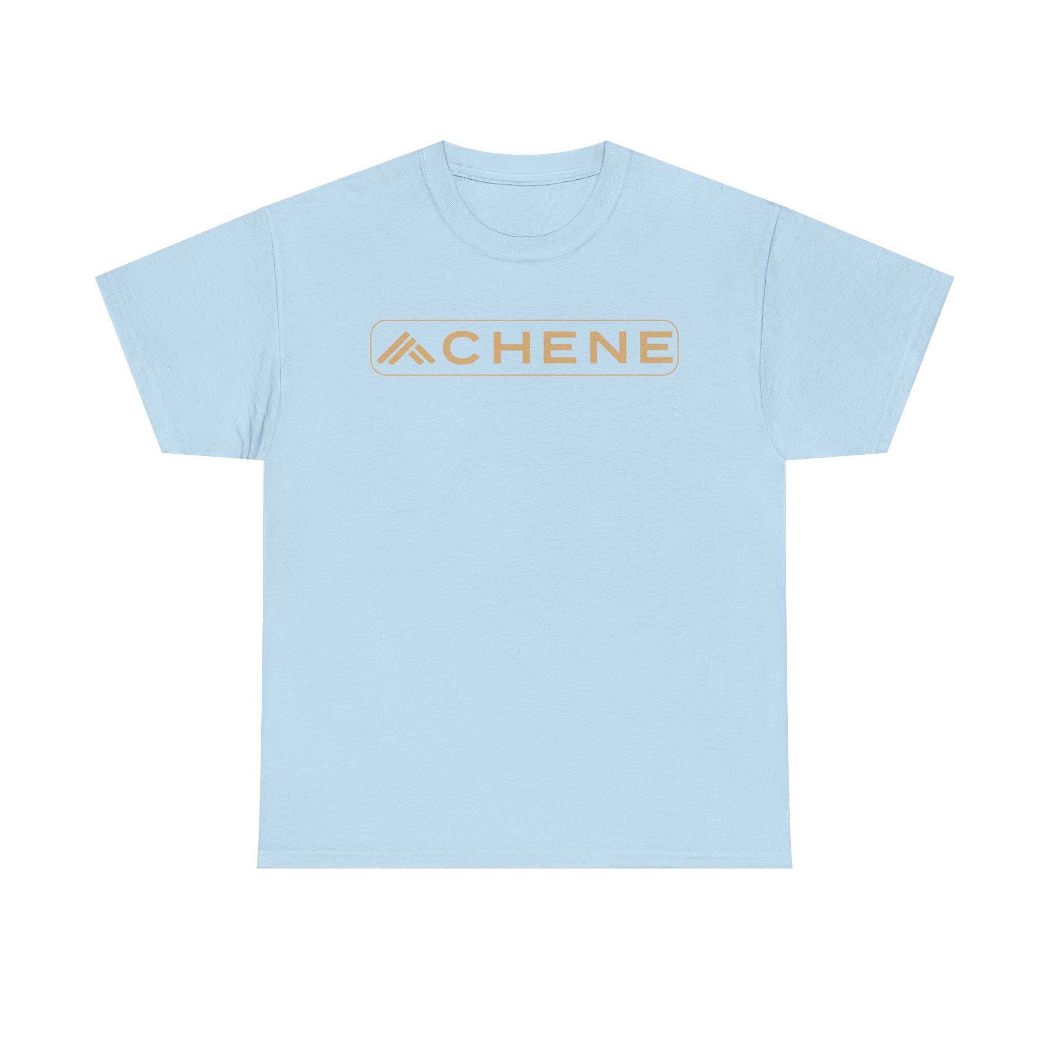 T-Shirt — Minimal ‘CHENE’ Logo Tee (Modern Gold Branding)